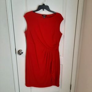 Calvin Klein Red Draped Dress